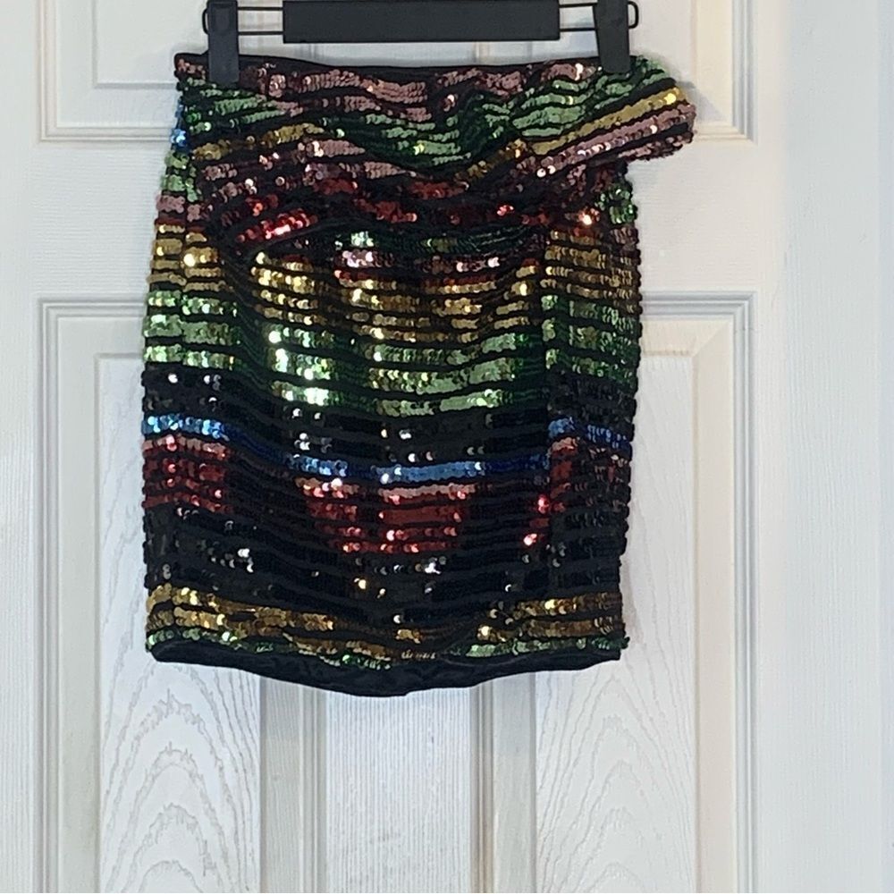Fashion Nova Rainbow Sequin Set Multicolored Size Medium